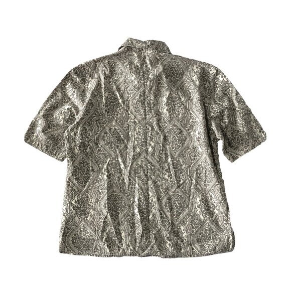 Northern Reflections Womens S/P Paisley Floral Cotton Button Down Shirt Top - Picture 7 of 7